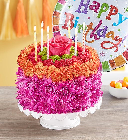 Torta Floral de Cumpleaños