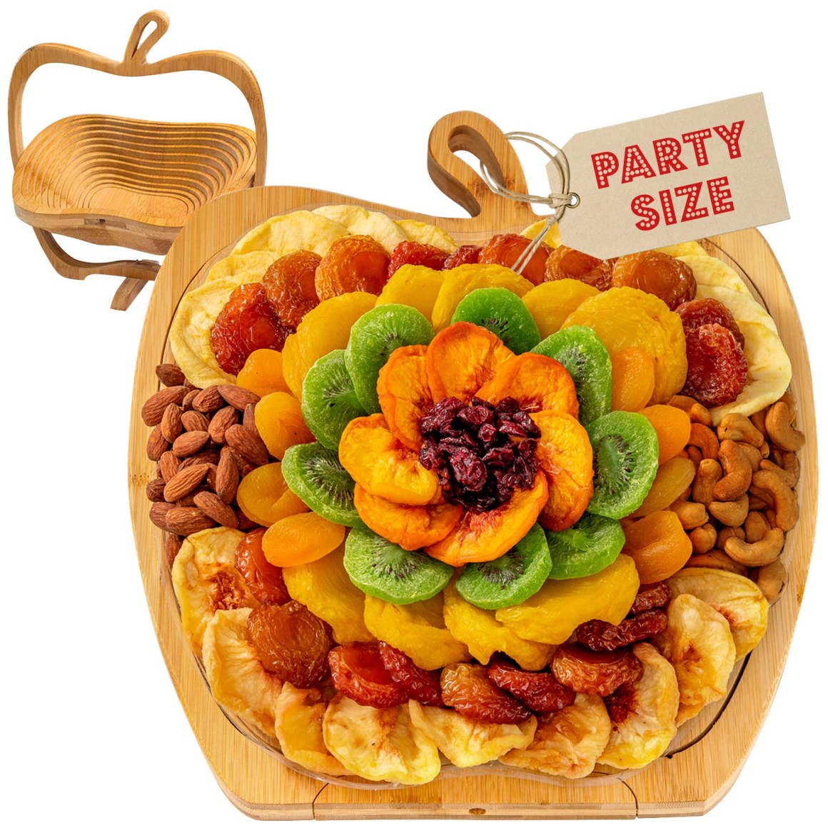 Canasta de Madera Plegable con frutos Secos