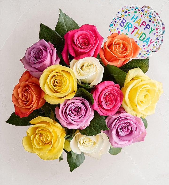 Happy Birthday Assorted Roses
