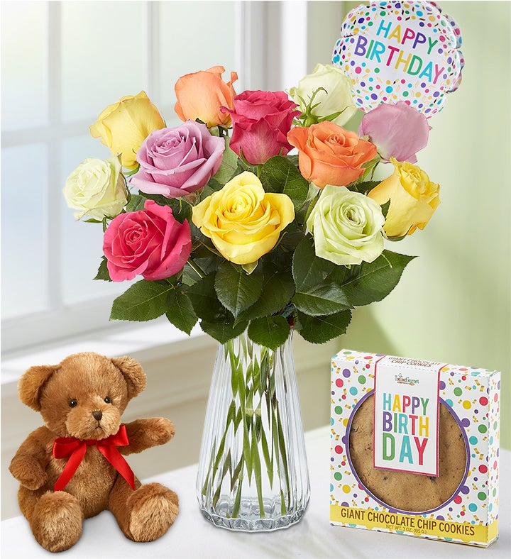 Happy Birthday Assorted Roses