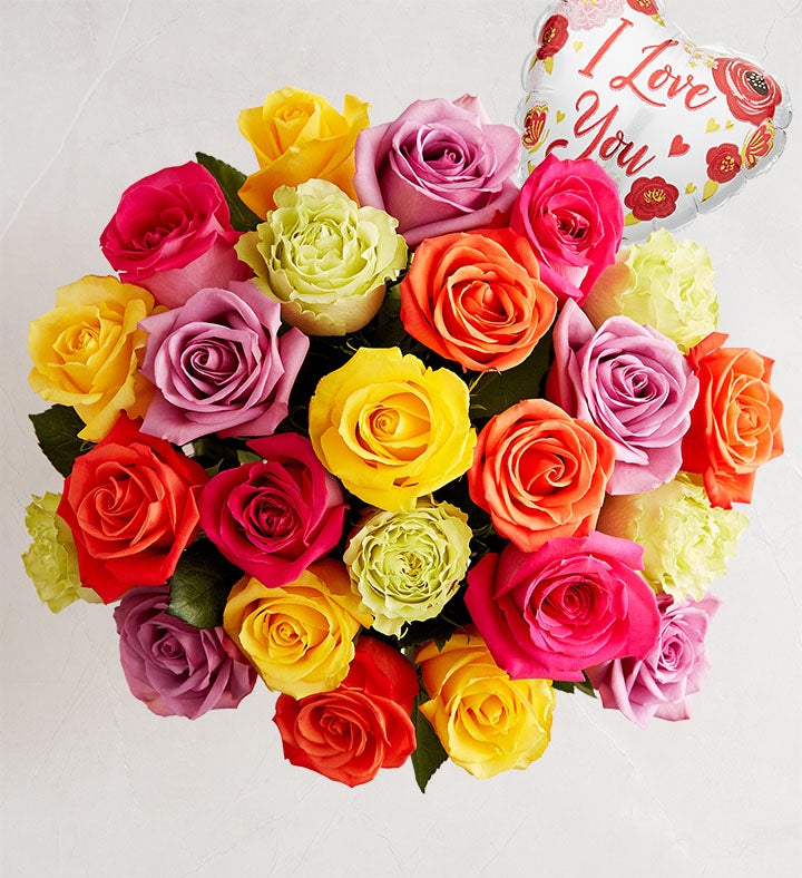 Rosas Mixtas Te Amo ramo Mano