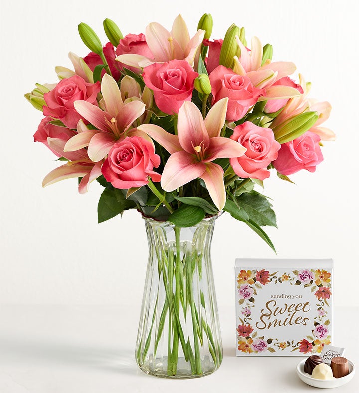 Ramo de Rosas Magníficas con Florero