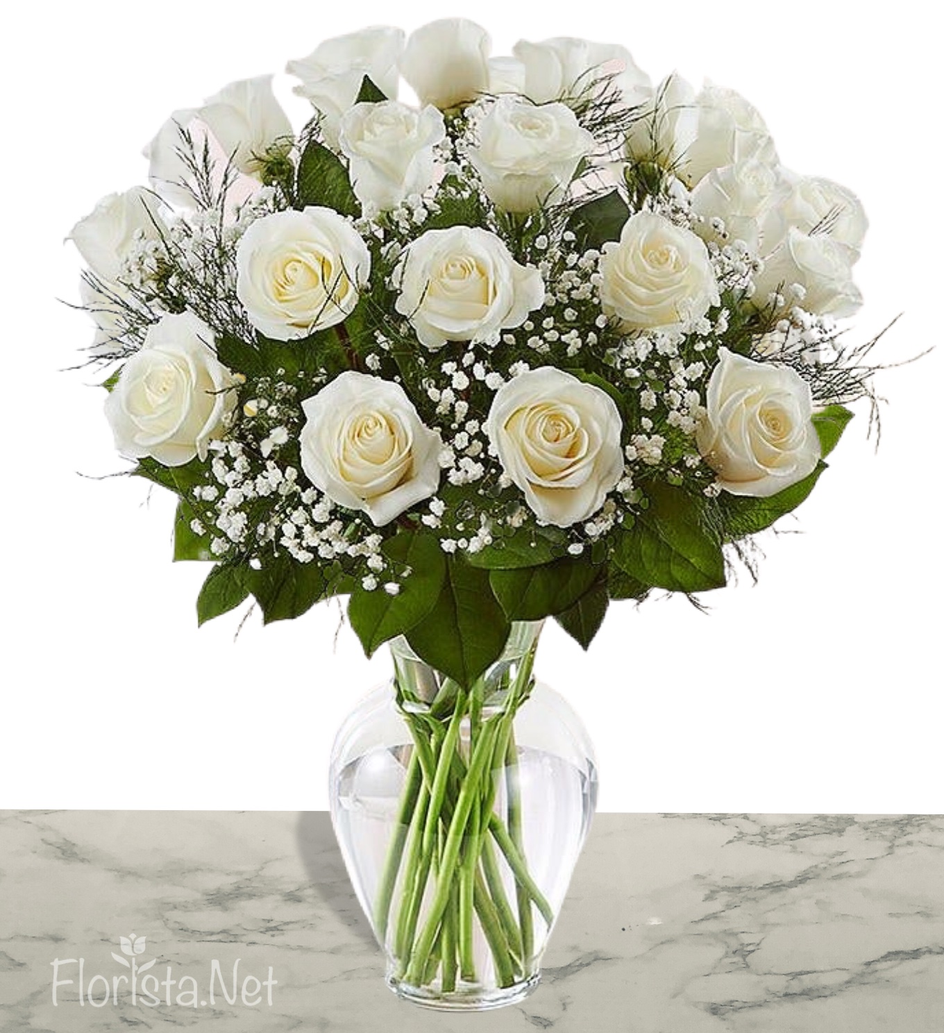 Rose Elegance™ Premium Long Stem White Roses