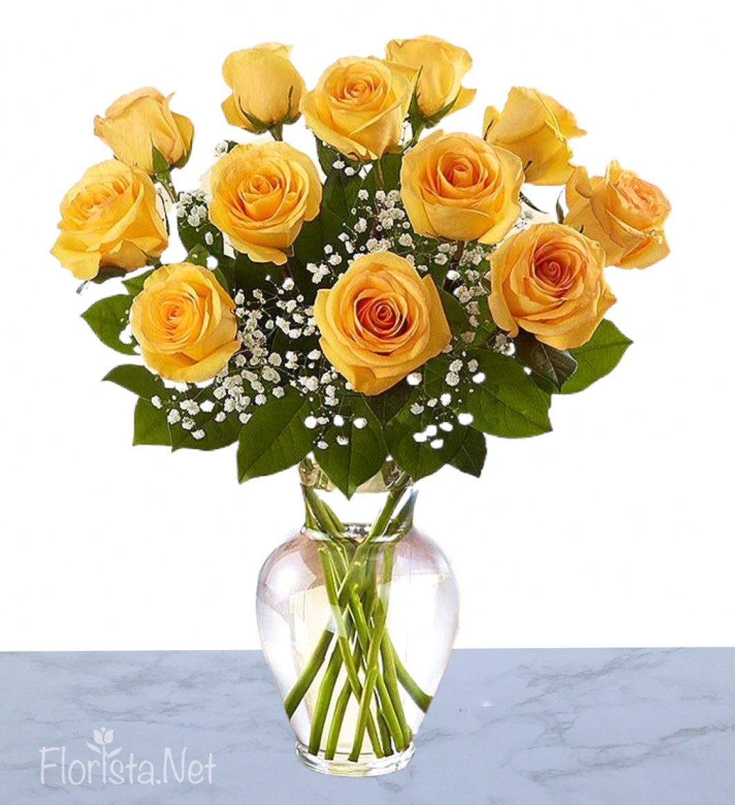 Rose Elegance™ Premium Long Stem Yellow Roses