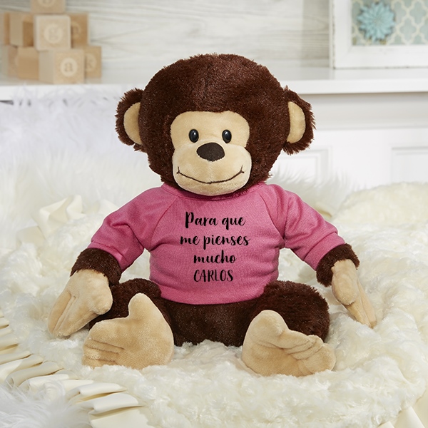 Mico de peluche personalizado
