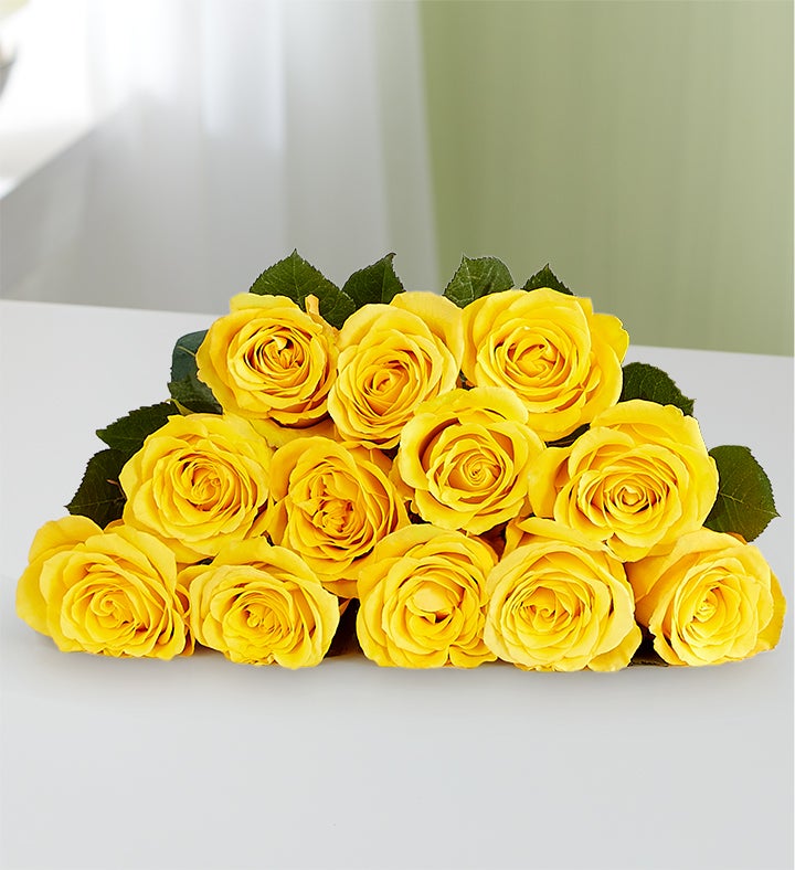 Rosas Amarillas 12–24 tallos